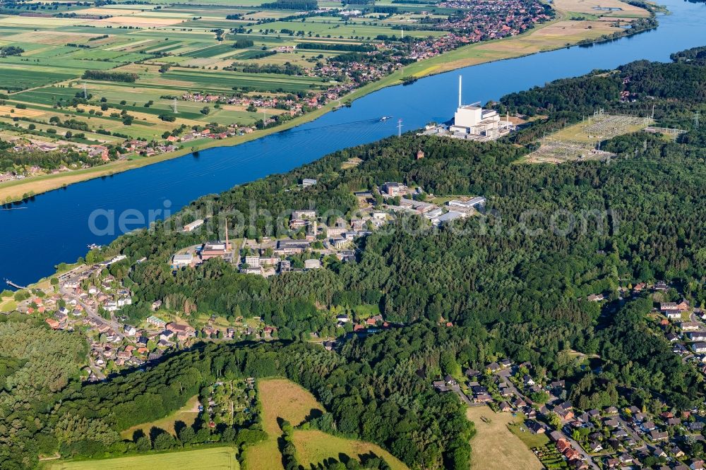 Geesthacht from the bird's eye view: Research building and office complex Innovationszentrum in Geesthacht in the state Schleswig-Holstein, Germany