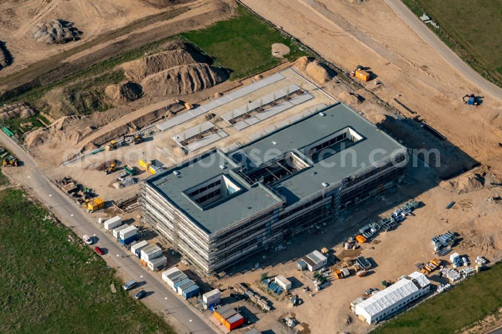 Freiburg im Breisgau from the bird's eye view: Research building and office complex Institute for Machine-Brain Interfacing Technology of Universitaet Freiburg in Freiburg im Breisgau in the state Baden-Wurttemberg, Germany