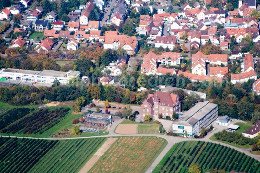 Karlsruhe from the bird's eye view: Research building and office complex agricultural technology-centre Augustenberg in the district Durlach in Karlsruhe in the state Baden-Wuerttemberg