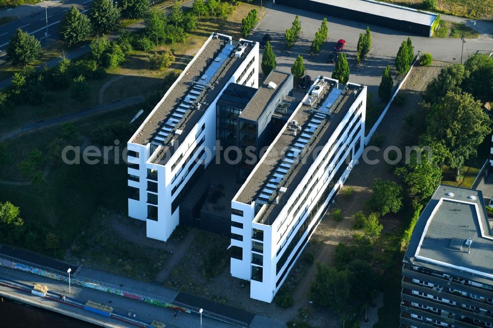 Aerial photograph Rostock - Research building and office complex Max-Planck-Institut fuer demografische Forschung on Konrad-Zuse-Strasse in Rostock in the state Mecklenburg - Western Pomerania, Germany