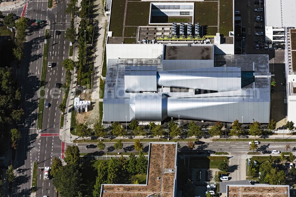 München from above - Research building and office complex in Munich in the state Bavaria, Germany