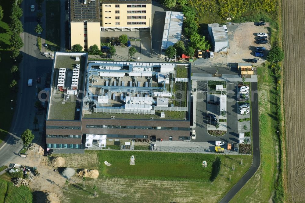 Leipzig from above - Research building and office complex of MVZ Dr. Reising-Ackermann and Kollegen GbR on Struempellstrasse in Leipzig in the state Saxony, Germany