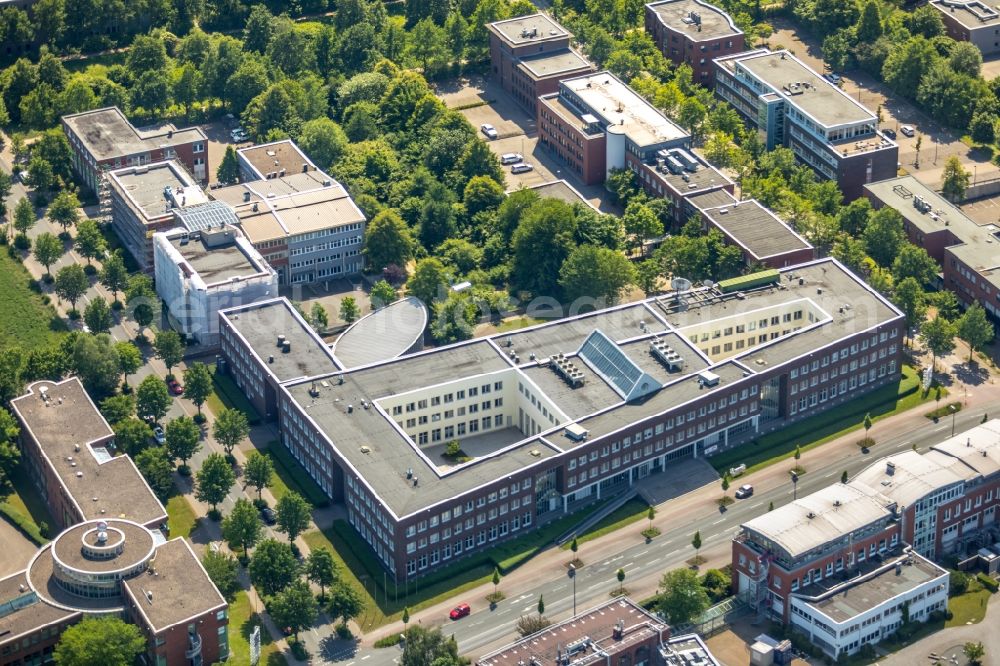 Dortmund from the bird's eye view: Research building and office complex Technologie Zentrum Dortmund on Emil-Figge-Strasse in Dortmund in the state North Rhine-Westphalia, Germany