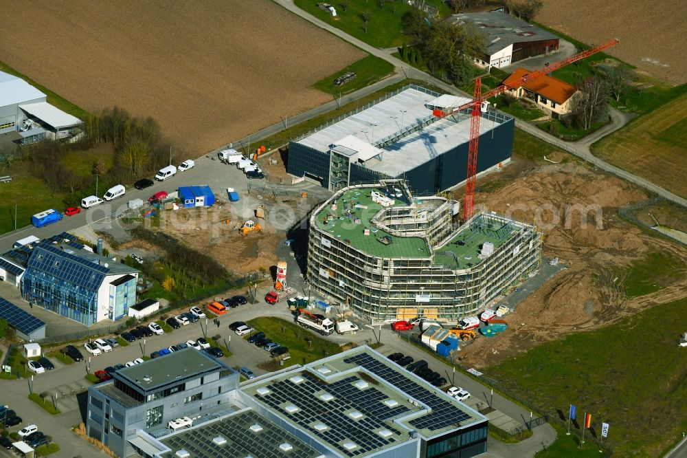 Obersulm from above - Research building and office complex of Technologiezentrum B39 on Dimbacher Strasse - Luizhofen in the district Willsbach in Obersulm in the state Baden-Wurttemberg, Germany