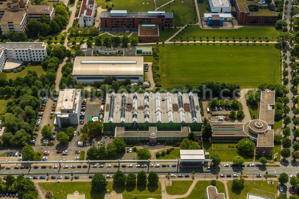 Dortmund from the bird's eye view: Research building and office complex on Emil-Figge-Strasse on Technologiezentrum Dortmund in Dortmund in the state North Rhine-Westphalia, Germany