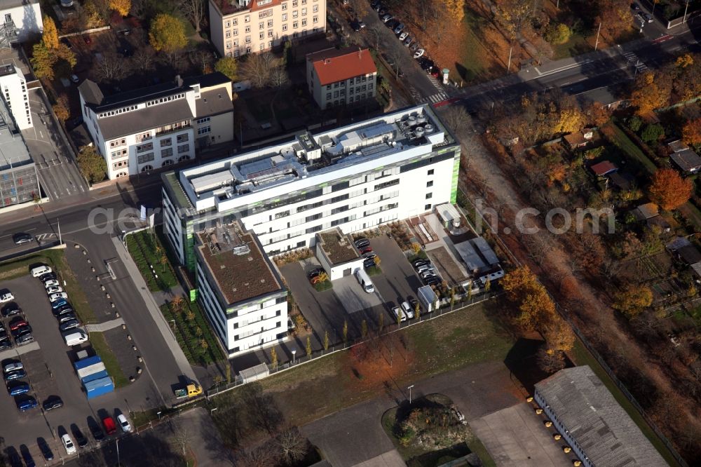 Mainz from above - Research building and office complex of Biontech in Mainz in the state Rhineland-Palatinate