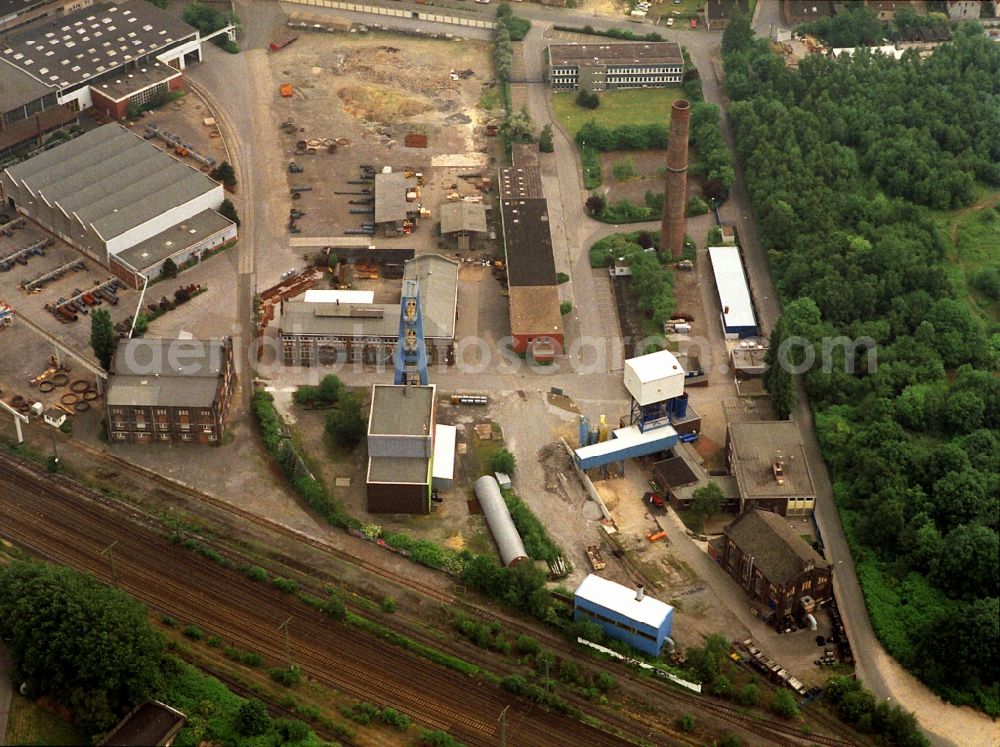 Dortmund from above - Research building and office complex the attempt Tremonia in Dortmund West with the shafts I and II in Dortmund in the state North Rhine-Westphalia