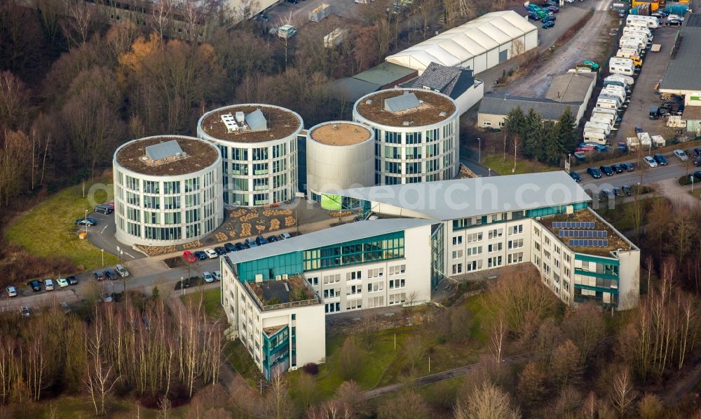 Aerial photograph Witten - Research building and office complex of ZBZ Witten GmbH in Witten in the state North Rhine-Westphalia