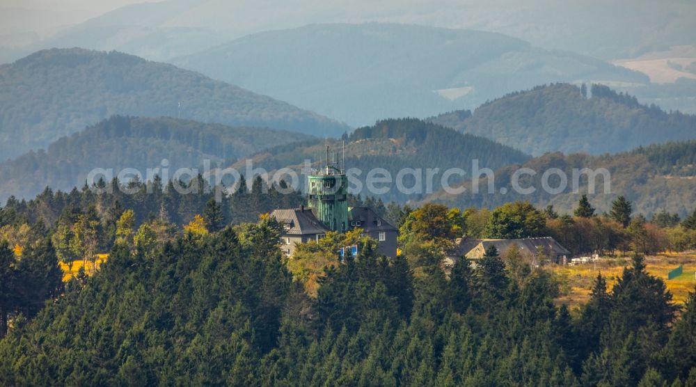 Aerial image Winterberg - Research Building Deutscher Wetterdienst Kahler Asten in Winterberg in the state of North Rhine-Westphalia, Germany