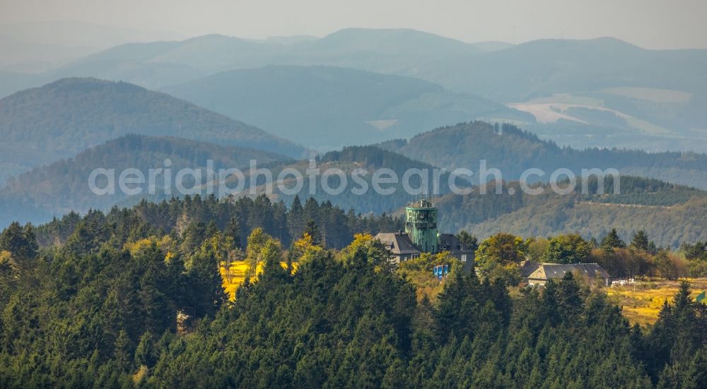 Winterberg from above - Research Building Deutscher Wetterdienst Kahler Asten in Winterberg in the state of North Rhine-Westphalia, Germany