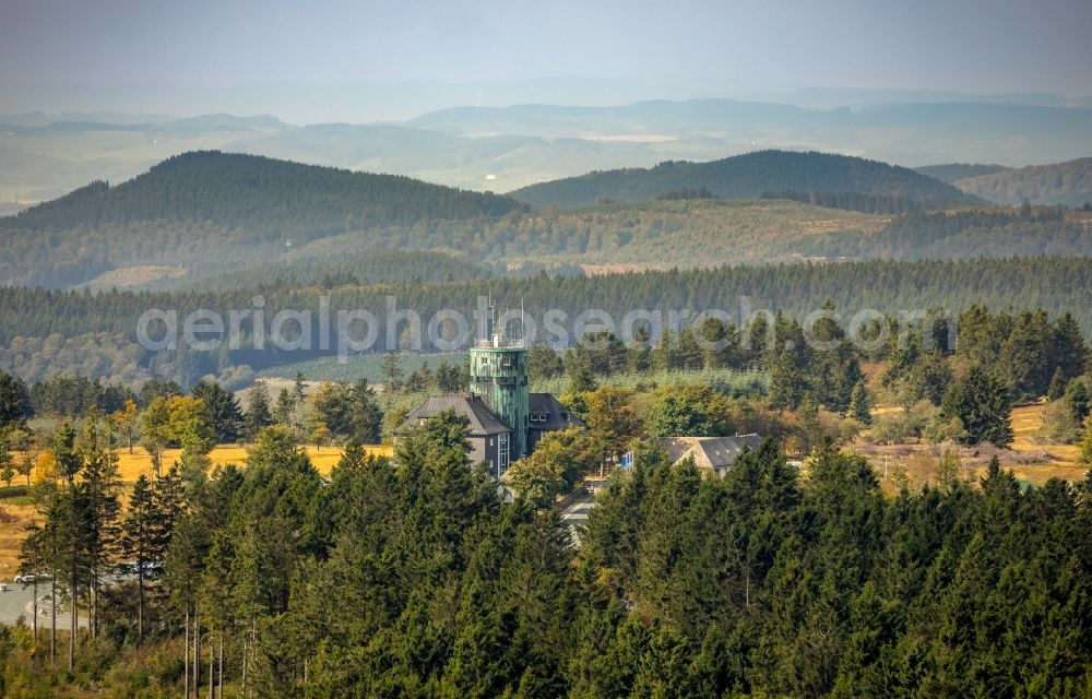 Aerial image Winterberg - Research Building Deutscher Wetterdienst Kahler Asten in Winterberg in the state of North Rhine-Westphalia, Germany