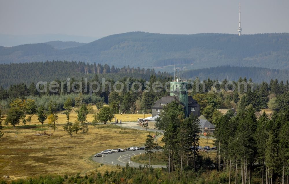 Aerial photograph Winterberg - Research Building Deutscher Wetterdienst Kahler Asten in Winterberg in the state of North Rhine-Westphalia, Germany