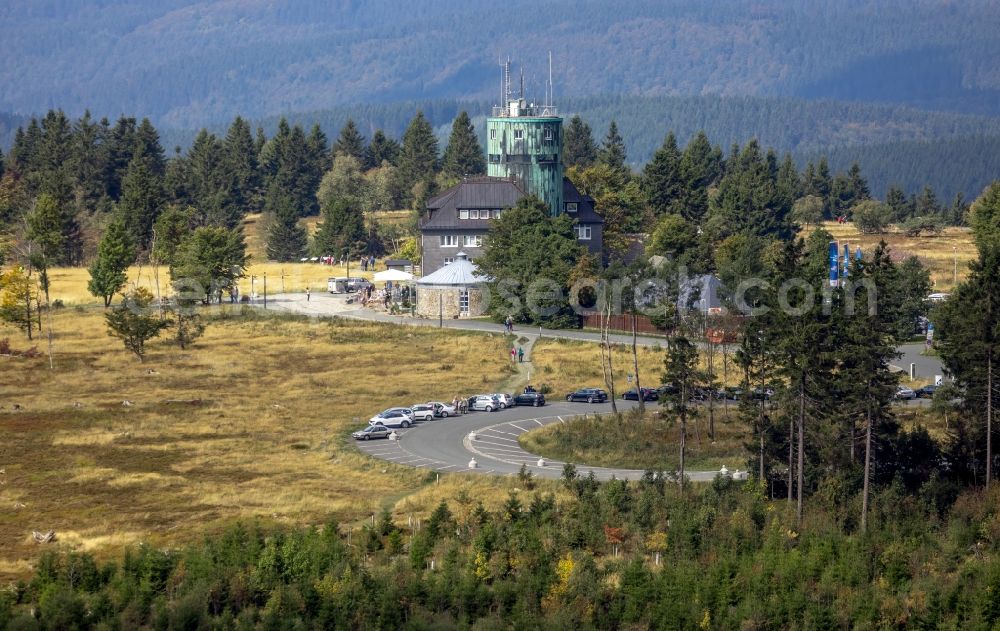 Winterberg from the bird's eye view: Research Building Deutscher Wetterdienst Kahler Asten in Winterberg in the state of North Rhine-Westphalia, Germany