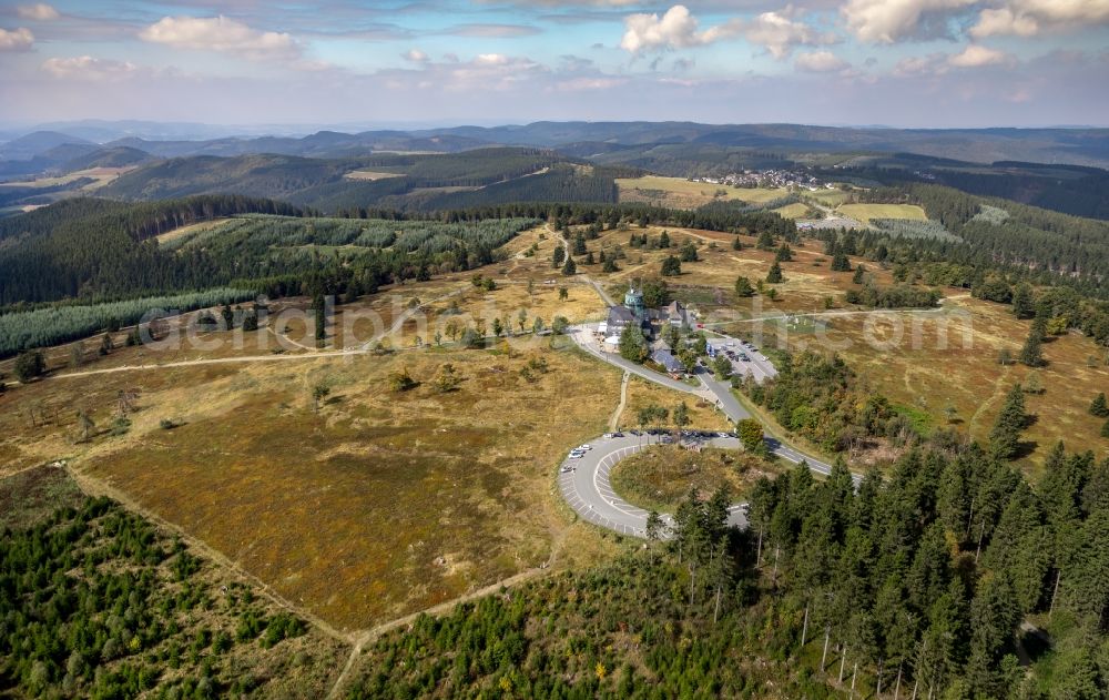 Aerial photograph Winterberg - Research Building Deutscher Wetterdienst Kahler Asten in Winterberg in the state of North Rhine-Westphalia, Germany