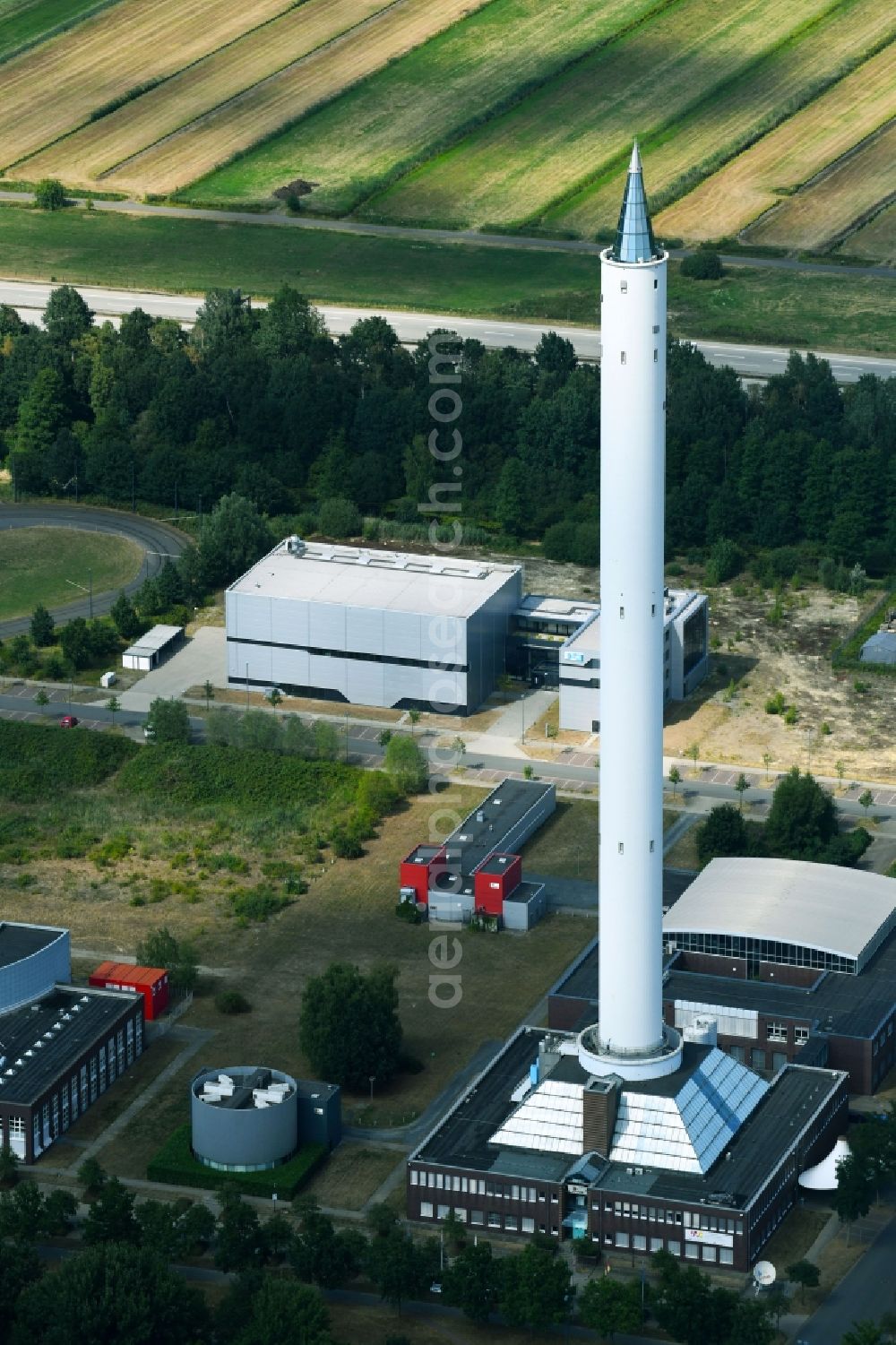 Aerial image Bremen - Research building complex Fallturm in the district Horn-Lehe in Bremen, Germany