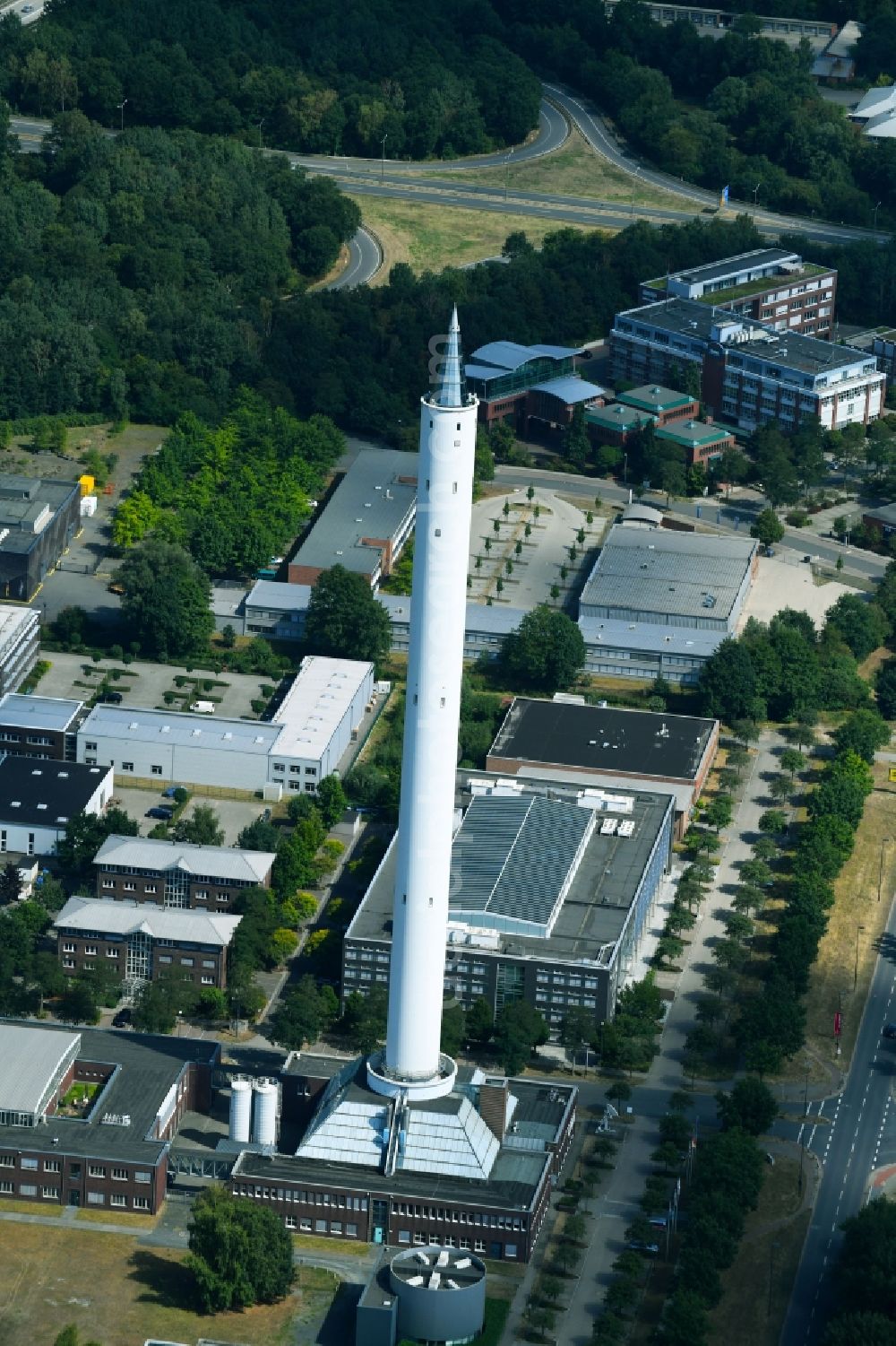 Aerial image Bremen - Research building complex Fallturm in the district Horn-Lehe in Bremen, Germany