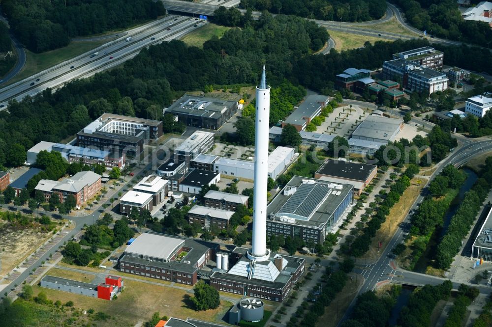 Bremen from above - Research building complex Fallturm in the district Horn-Lehe in Bremen, Germany