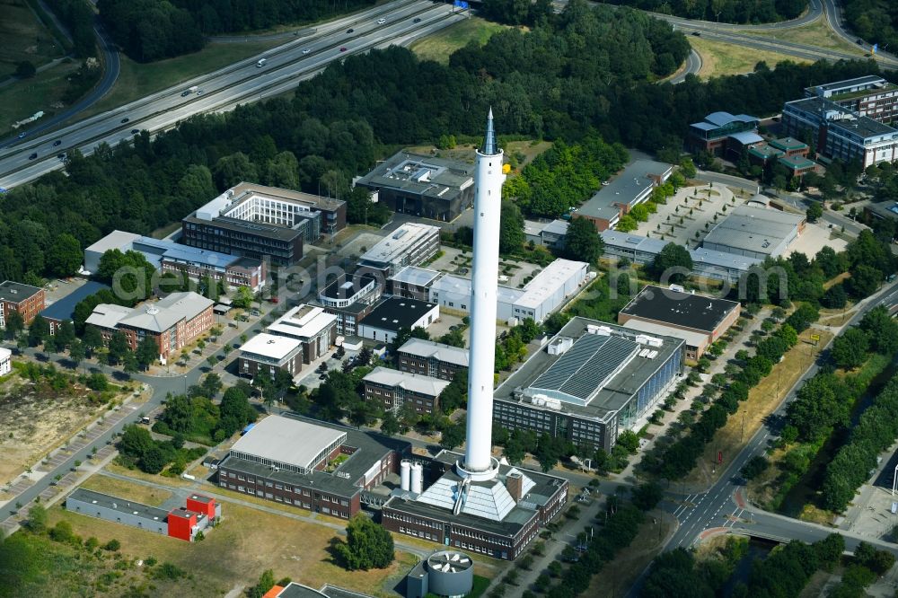 Bremen from the bird's eye view: Research building complex Fallturm in the district Horn-Lehe in Bremen, Germany