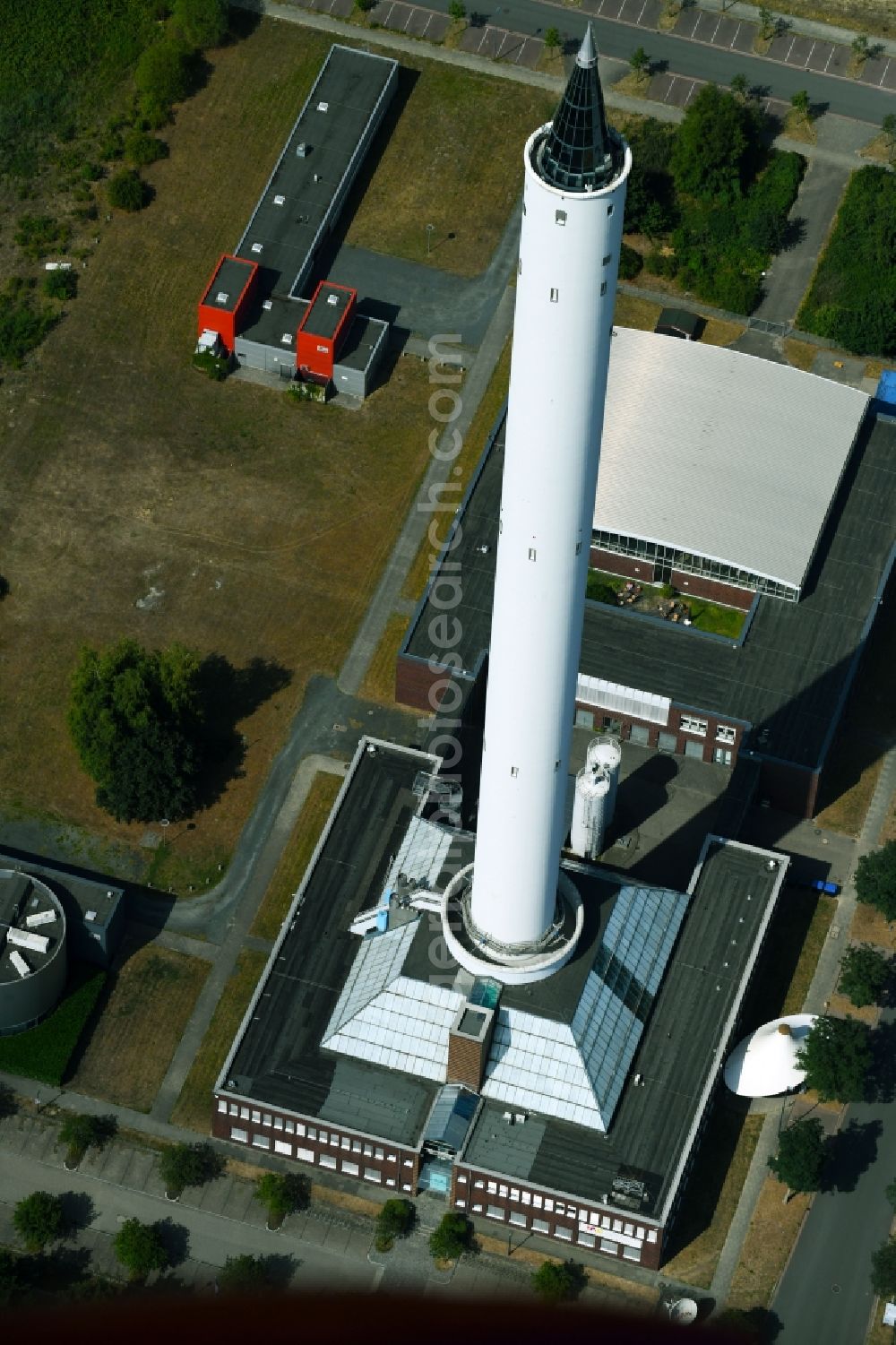 Aerial image Bremen - Research building complex Fallturm in the district Horn-Lehe in Bremen, Germany