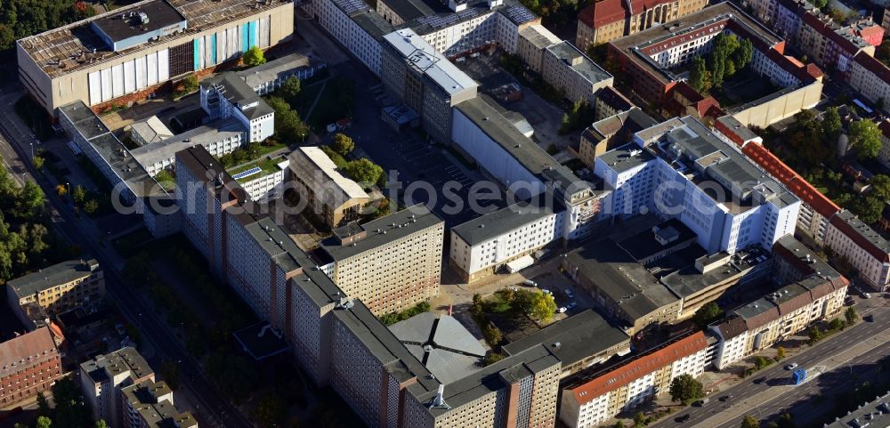 Aerial photograph Berlin - View of the former headquarters of the Ministry for State Security (Stasi) of the GDR