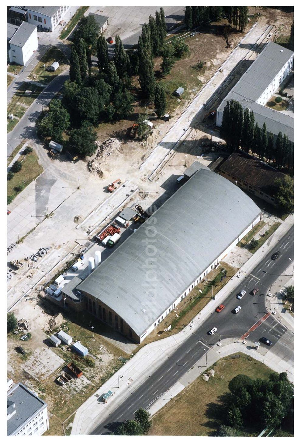 Aerial image Berlin-Adlershof - Forschungs- und Gewerbeentwicklungsgebiet WISTAS in Berlin-Adlershof an der Rudower Chaussee.