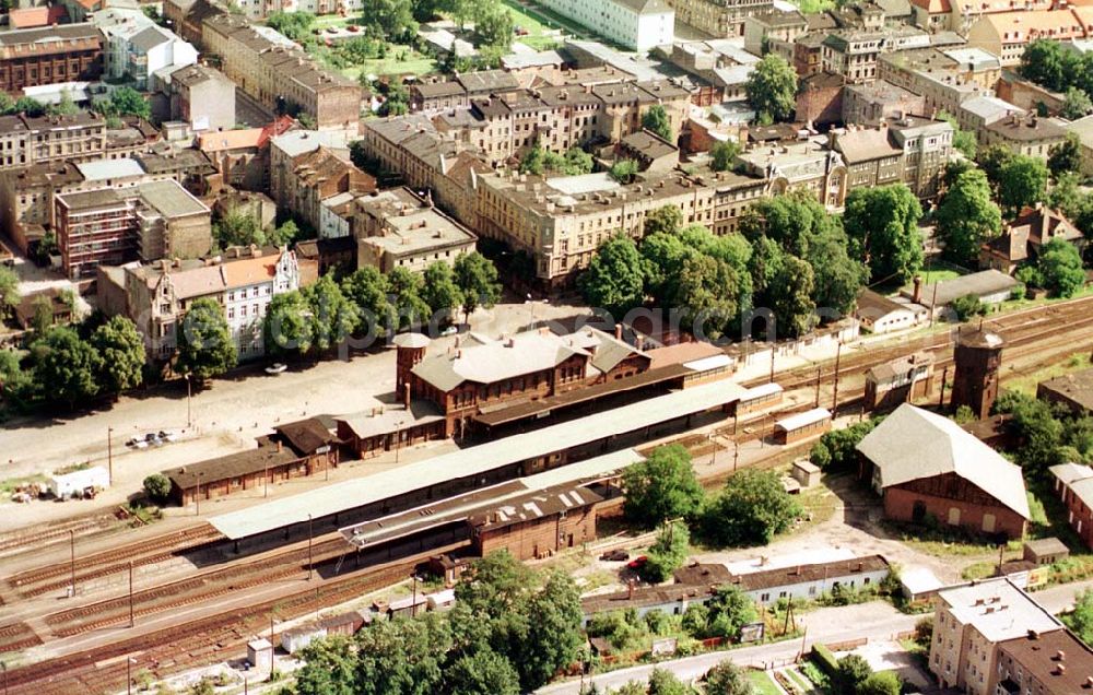 Aerial image Forst / BRB - Forst Stadtbereich am Bahnhof