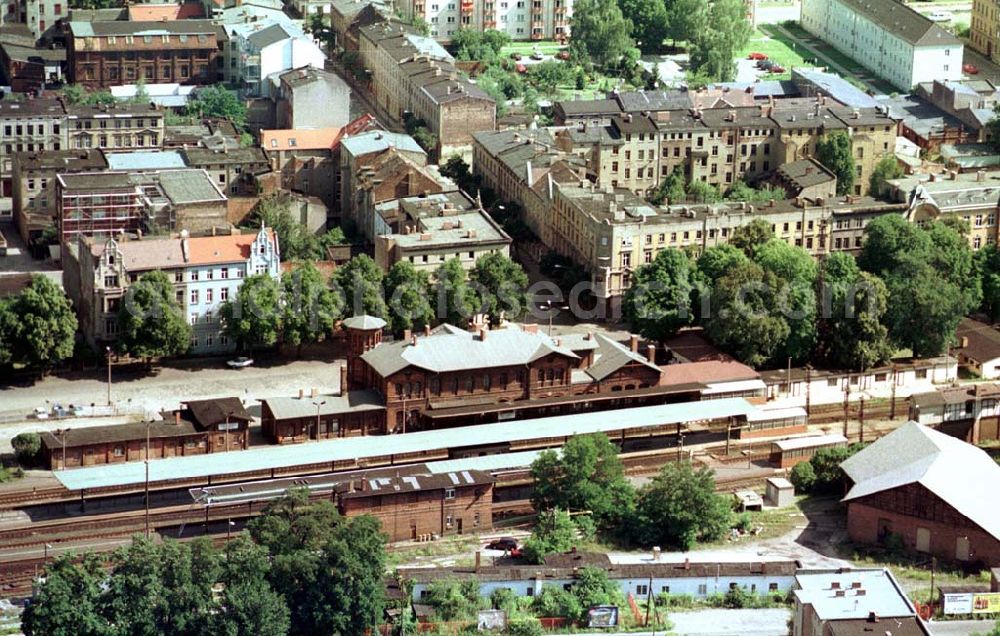 Aerial photograph Forst / BRB - Forst Stadtbereich am Bahnhof