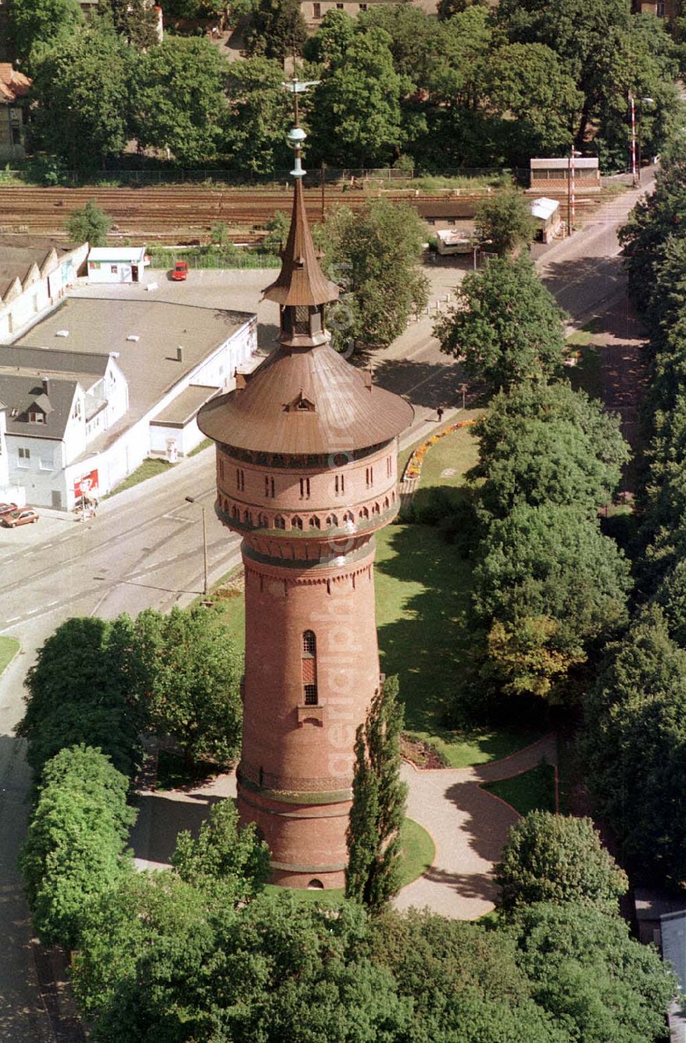 Aerial photograph Forst / BRB - Forst Stadtbereich mit Wasserturm