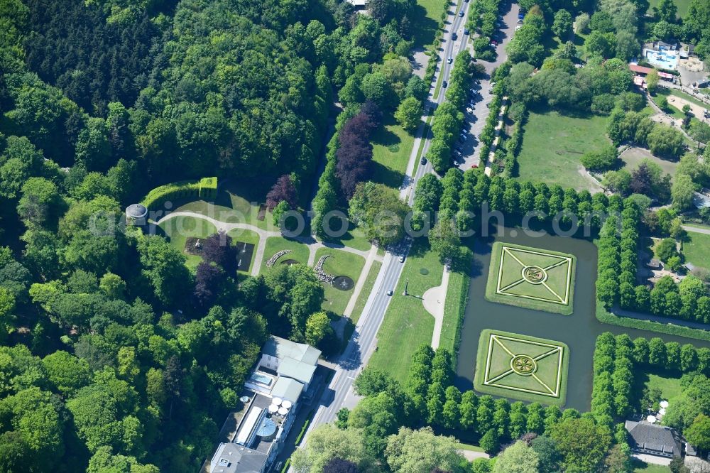 Aerial photograph Kleve - Park of Forstgarten Kleve on Joseph-Beuys-Allee in Kleve in the state North Rhine-Westphalia, Germany