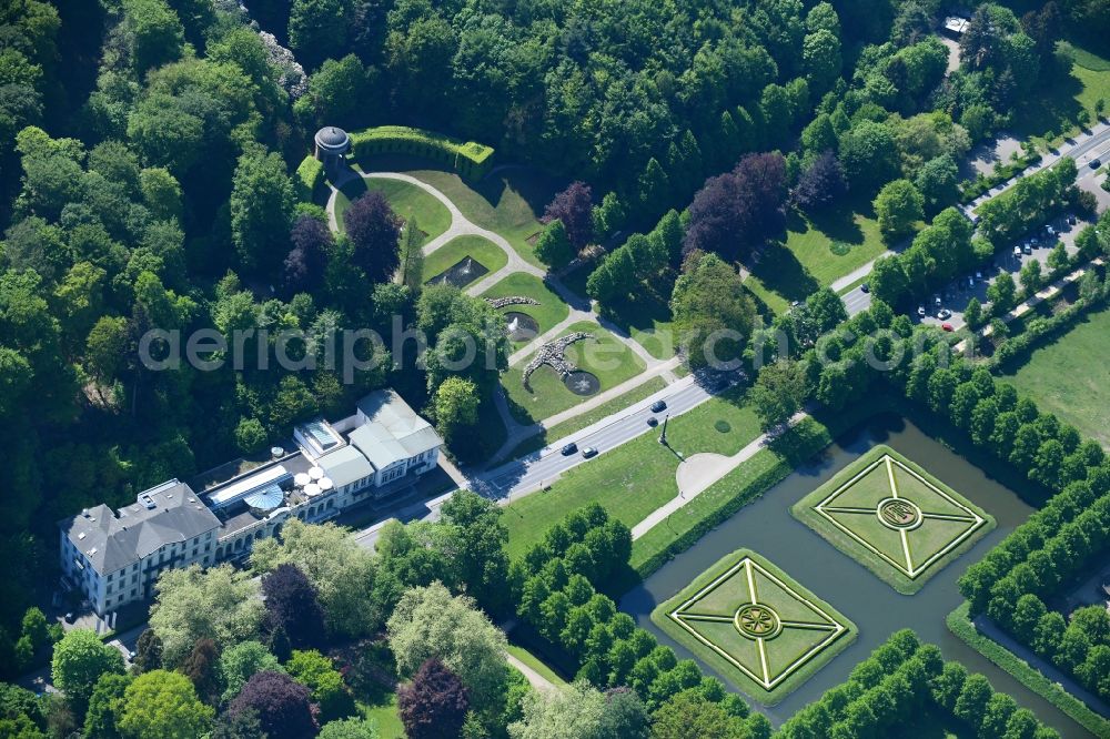 Aerial image Kleve - Park of Forstgarten Kleve on Joseph-Beuys-Allee in Kleve in the state North Rhine-Westphalia, Germany