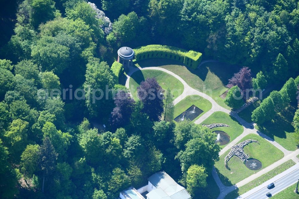 Kleve from the bird's eye view: Park of Forstgarten Kleve on Joseph-Beuys-Allee in Kleve in the state North Rhine-Westphalia, Germany