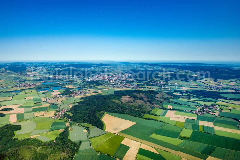 Coppenbrügge from the bird's eye view: Forest areas in Diedersen in Coppenbruegge in the state Lower Saxony, Germany