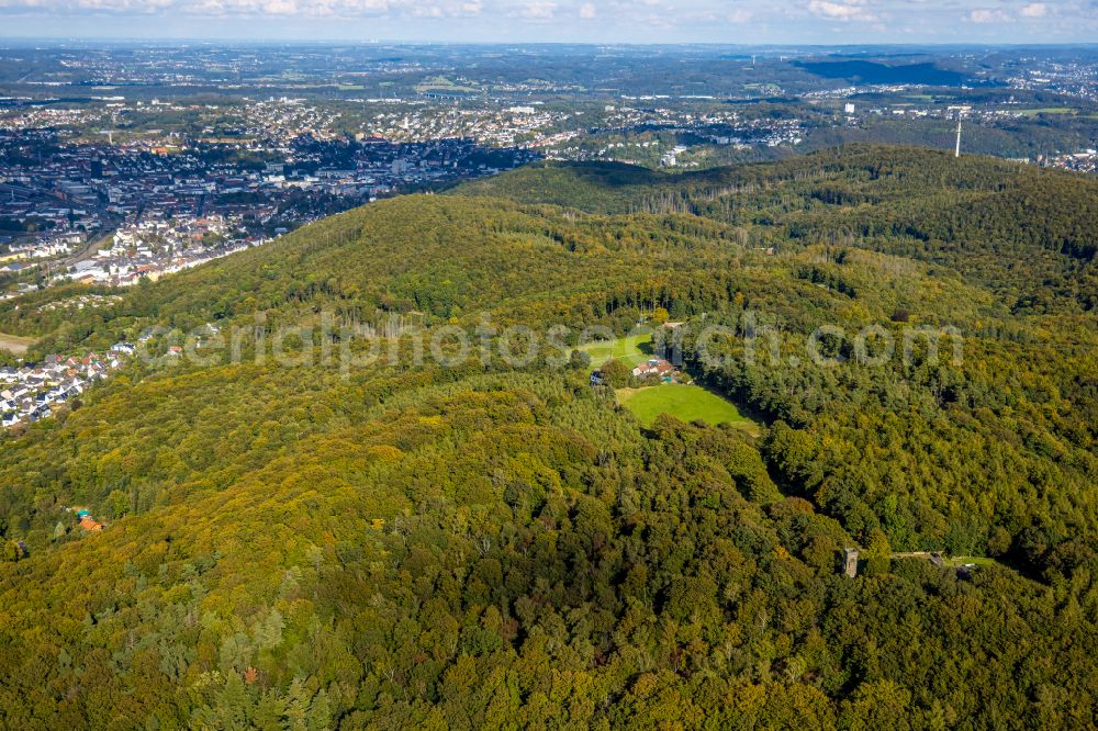 Hagen from the bird's eye view: Forest areas in in Hagen at Ruhrgebiet in the state North Rhine-Westphalia, Germany