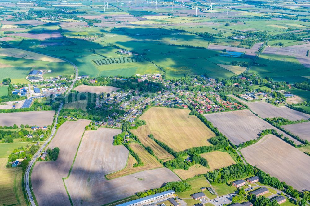 Aerial image Stadum - Forest areas in in Stadum in the state Schleswig-Holstein, Germany