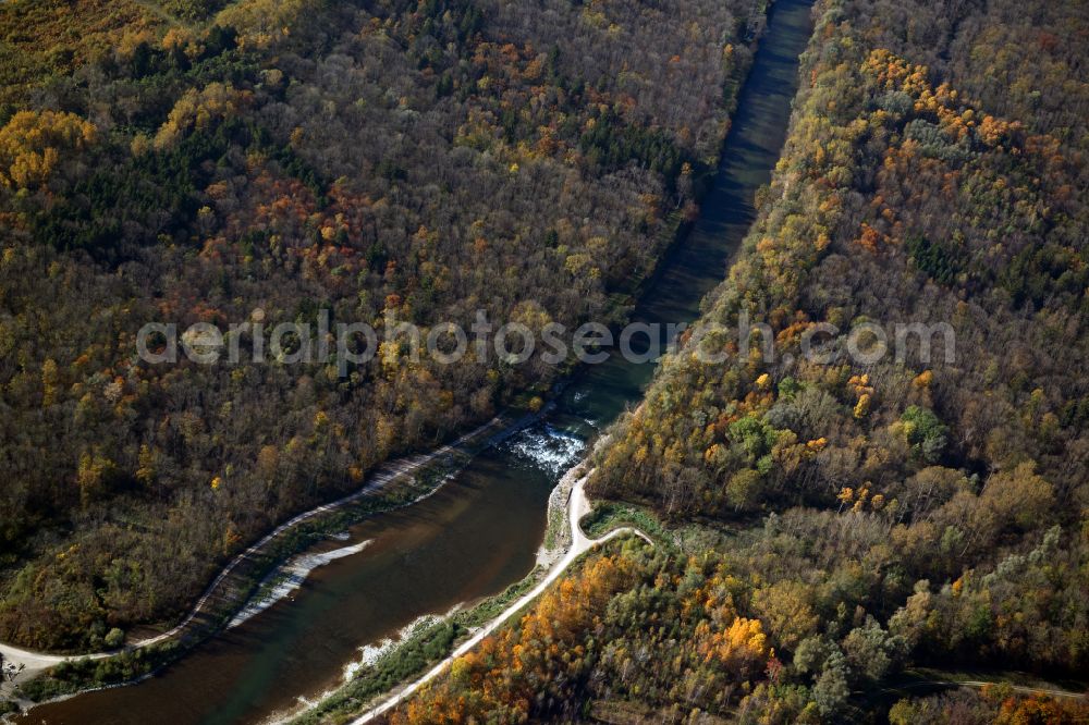 Vöhringen from above - Forest areas in in Vöhringen in the state Bavaria, Germany