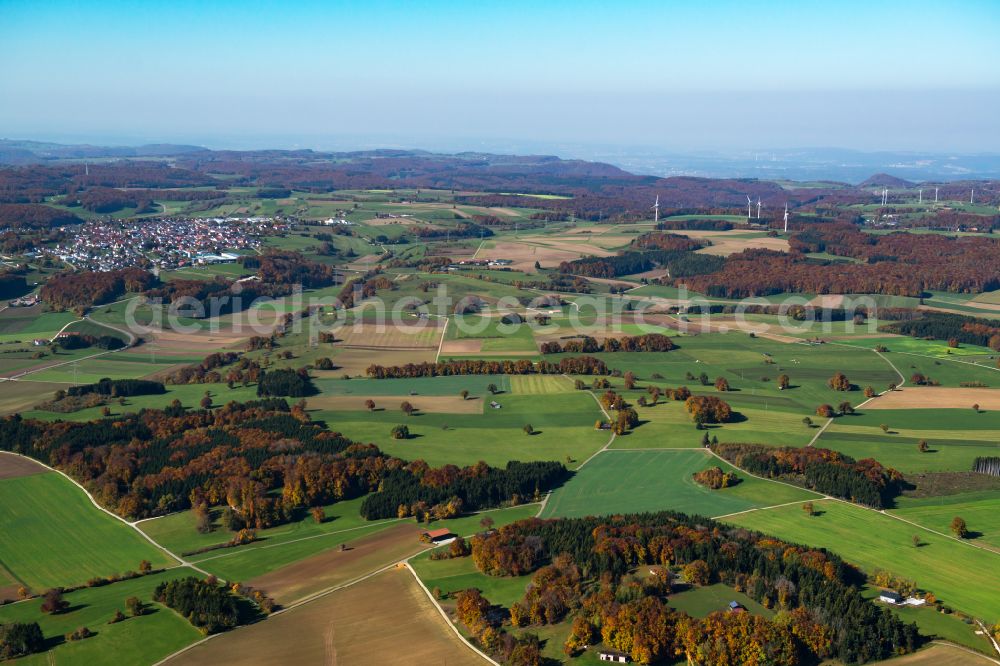 Aerial photograph Westerheim - Forest areas in in Westerheim in the state Baden-Wuerttemberg, Germany