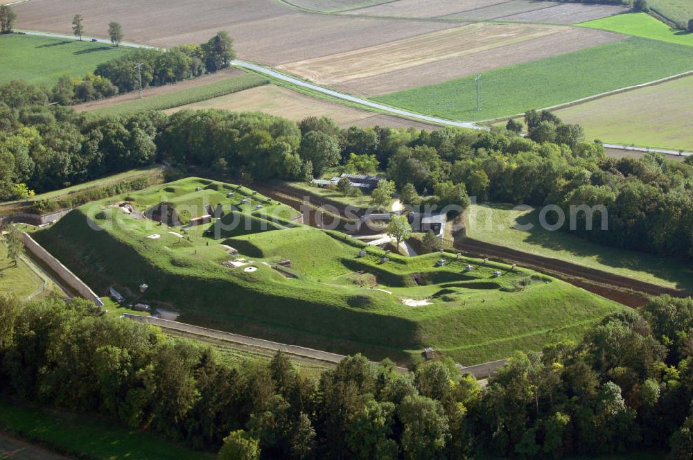 Katharinenberg from above - Das Fort Prinz Karl liegt ca. 10 km östlich von Ingolstadt an der ehemaligen Fort- und Kriegsstrase im Gemeindebereich Großmehring, Ortsteil Katharinenberg. Die Festung steht heute unter Denkmalschutz.