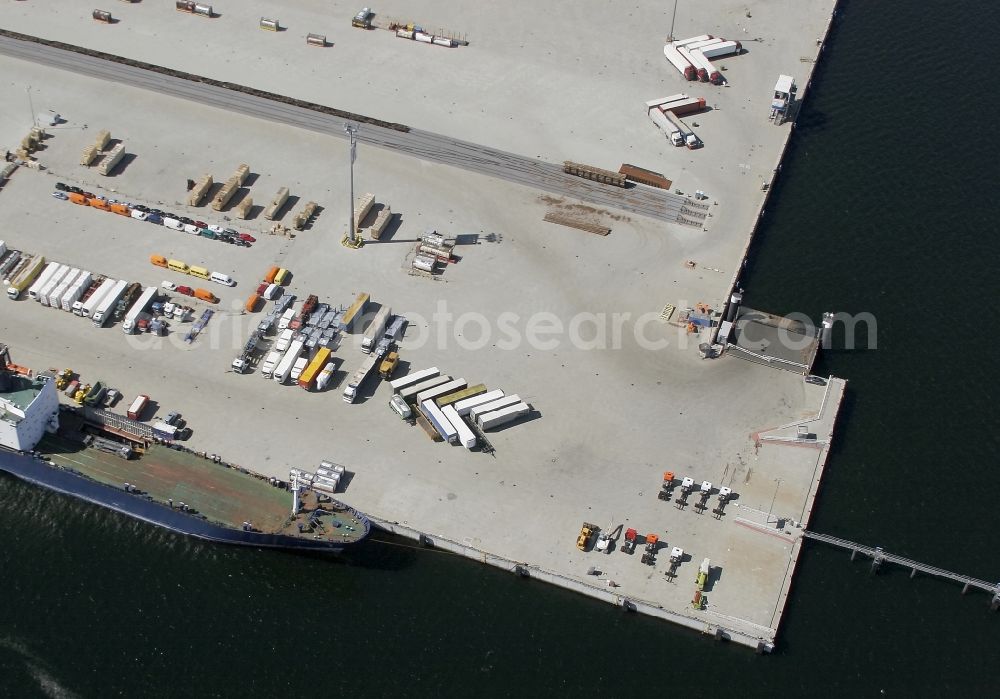 Aerial photograph Kiel - Cargo terminal in Ostuferhafen Kiel in Schleswig-Holstein