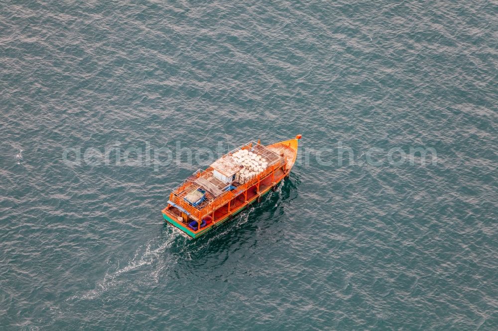 Tambon Pa Klok from the bird's eye view: Cargo ships and bulk carriers in Andaman Sea in Tambon Pa Klok in Chang Wat Phuket, Thailand