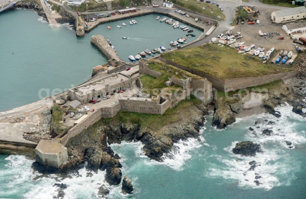 Aerial image Aldernay - Fragments of the fortress Fort Grosnez in Aldernay in Aurigny, Guernsey