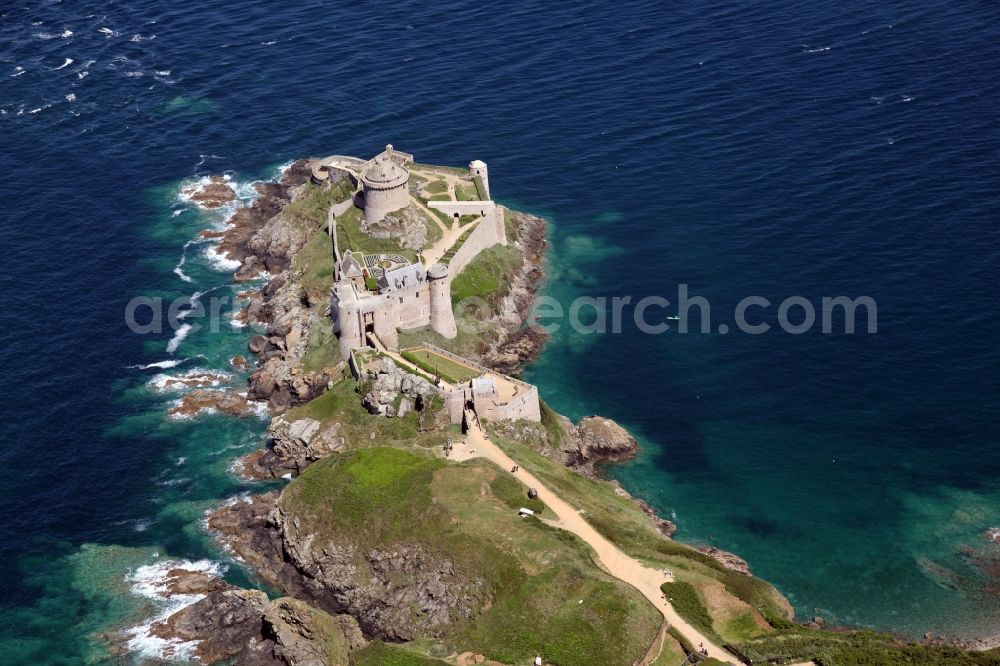 Aerial photograph Plevenon - Fragments of the fortress Fort la Latte in Plevenon in Bretagne, France