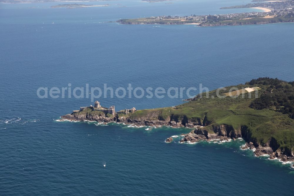 Plevenon from above - Fragments of the fortress Fort la Latte in Plevenon in Bretagne, France