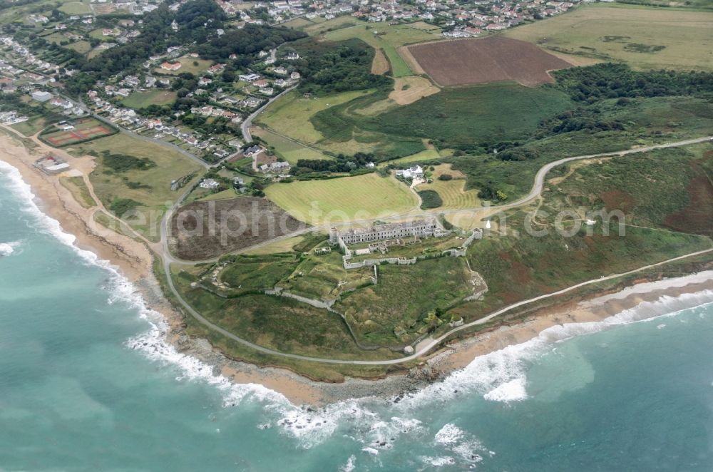 Aerial photograph Aldernay - Fragments of the fortress Fort Tourgis in Alderney, Guernsey