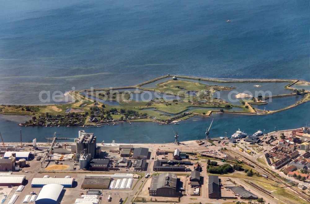 Landskrona from the bird's eye view: Fragments of the fortress in Landskrona in Sweden