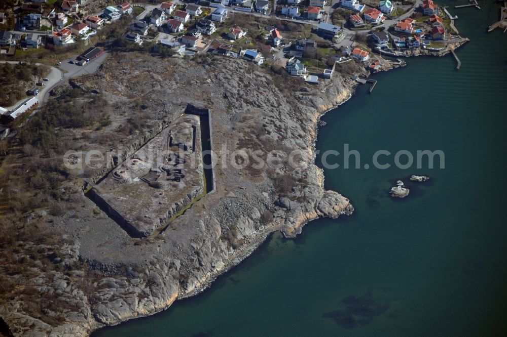 Aerial photograph Göteborg - Fragments of the fortress Oscar II Fort in Gothenburg in Vaestra Goetalands laen, Sweden