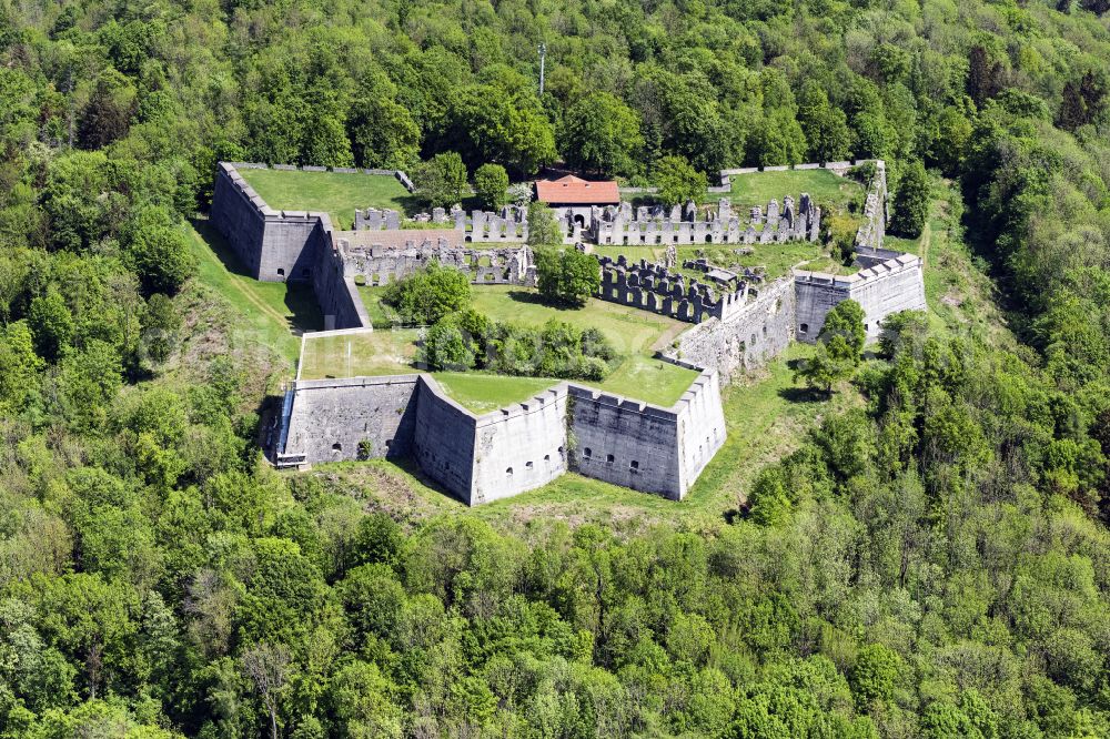 Aerial photograph Schnaittach - Fragments of the fortress Rothenberg in Schnaittach in the state Bavaria, Germany