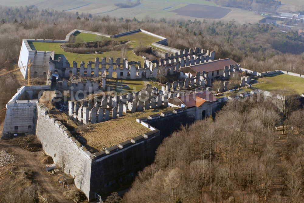 Aerial image Schnaittach - Fragments of the fortress Rothenberg in Schnaittach in the state Bavaria, Germany