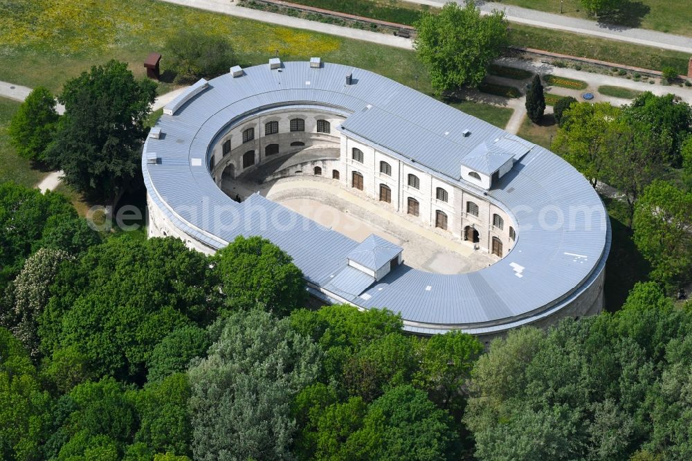 Aerial image Ingolstadt - Fragments of the fortress Turm Triva in Ingolstadt in the state Bavaria, Germany