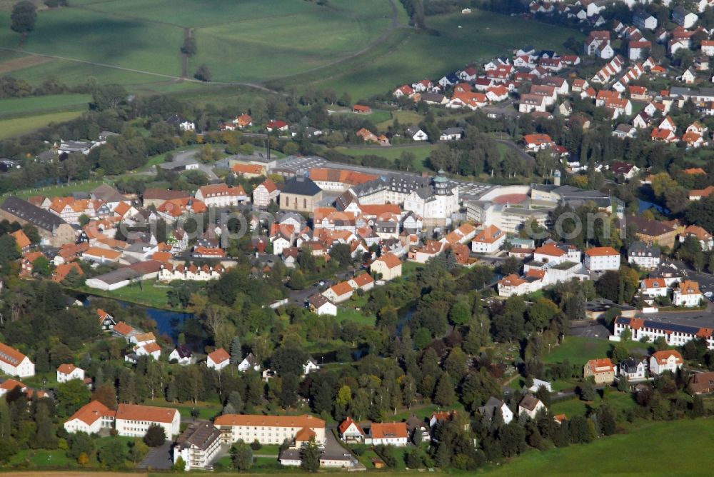 Ziegenhain from the bird's eye view: Fragments of the fortress in Ziegenhain in the state Hesse, Germany