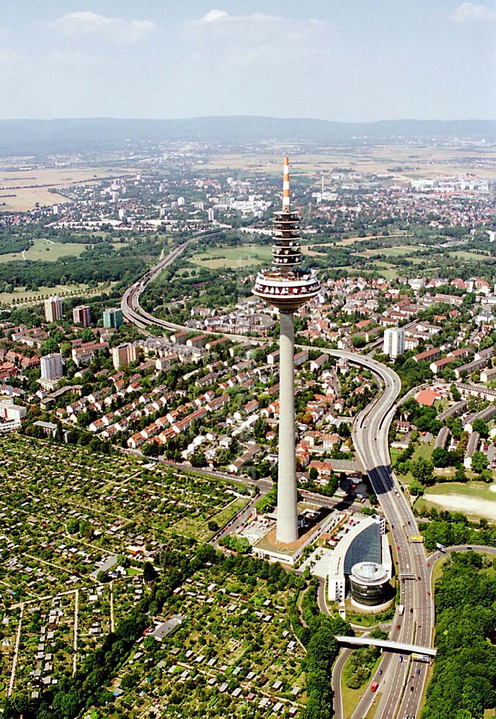 Aerial image FRANKFURT / Main - Frankfurt am Main / Hessen Blick auf den Europaturm an der Wilhelm-Epstein-Straße in Ginnheim / 60431 Frankfurt am Main 01.08.2003